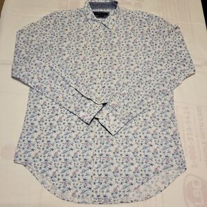 Zara Blue and Pink Floral Men's Shirt